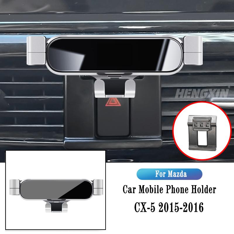Car Phone Holder For Mazda CX-5 2015-2022 CX8 -2022 Gravity Navigation Bracket GPS Stand Air Outlet Clip Rotatable