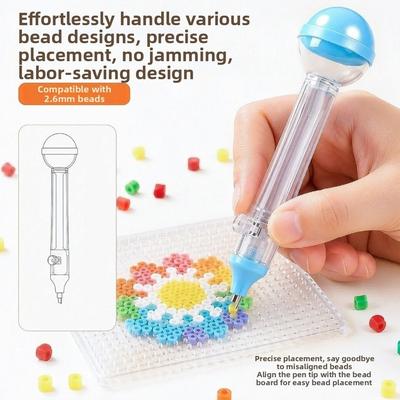 Automatic Fuse Bead Pen 2.6mm Tip Perler Bead Dispenser Bead Positioning Pen  Puzzle Making