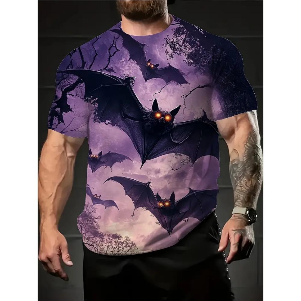 Happy Halloween Short Sleeve T-shirt Clothing 2025 New Funny Print Men's T-shirts For Men Breathable Quick-dry Crew Neck T Shirt