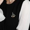 The "Smooth Sailing" Brooch Is A High-end Women's Design with A Unique and Exquisite Sailboat Corsage