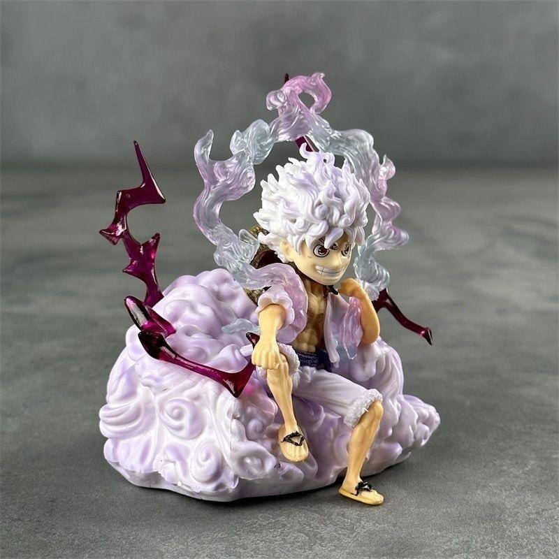 Five Level Nica Luffy Sitting Hands of One Piece Anime Character - Anime Character Collection Toy Children's Doll Gift 10cm