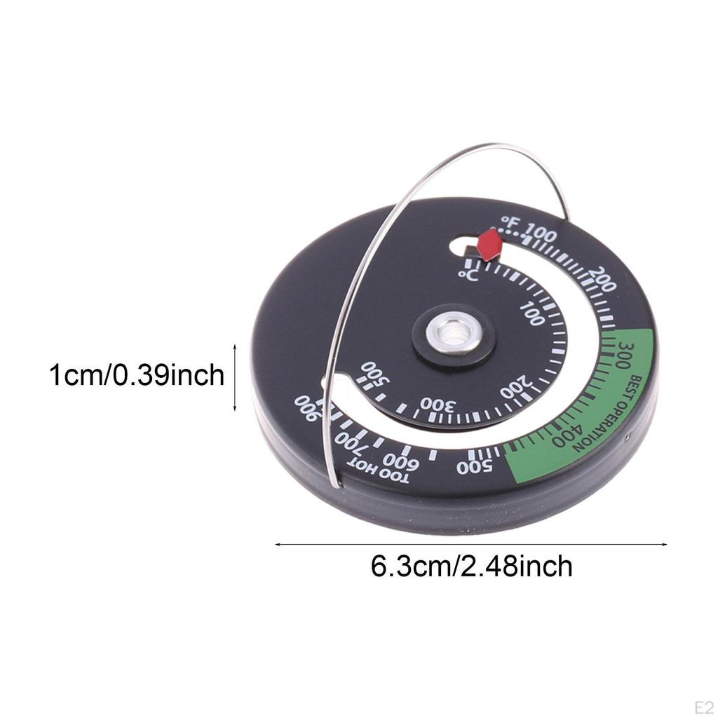 Fireplace Thermometer, Stove Temperature Gauge Measurement Oven Thermometer for Indoor Flue Log