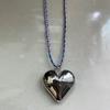 Y2K Style Heart Pendant Necklace Heart Pendant Choker Love Necklace Pendant Neck Jewelry for Nightclubs and Parties