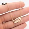 1980-2019 Birth Year Number Charm Pendant Stainless Steel Chain Necklace Jewelry
