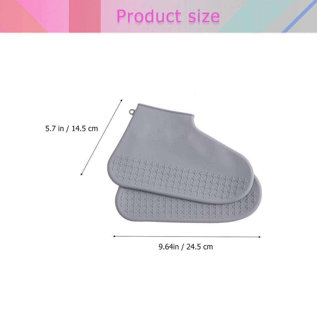 Silicone Rain Proof Shoe Covers for Outdoor Use Waterproof Anti-Slip Shoe Protector Dust Mud Splash Protection Foldable Easy