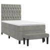 Maison Exclusive - Rete a doghe per letto e materasso Grigio chiaro 80x200 cm Velluto