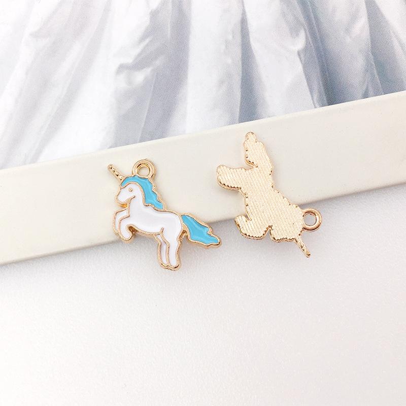 1 Lake Blue Cute Lamb Starfish Diy Alloy Oil Drop Jewelry Accessories Cross-Border Key Chain Small Pendant