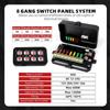 Wrangler-Compatible 6/8-Way LED Spotlight Switch Fuse Control System