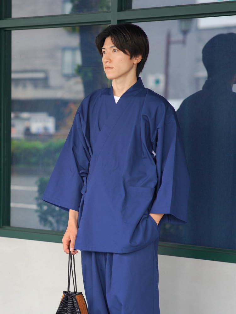 TC Tetron Cotton Work Plus Solid Navy Size 3L TAYU-TAFU Men's Samue, Wrinkle-Resistant Clothes, Year-Round Wear, Loungewear, Sizes, Color, Blue,