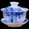 Shangqi Blue and White Porcelain Gaiwan Tea Bowl Set (2-Pack)