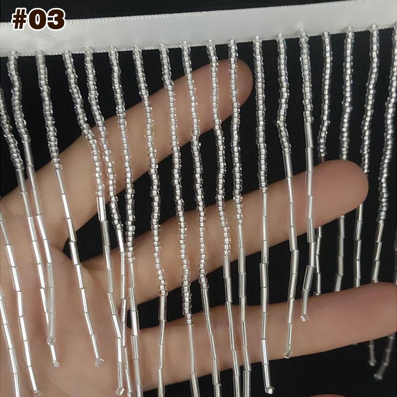 45cm Verschlüsselt Manuell Nagel Perlen Quaste Spitze Mehrfarbig Anhänger Perlenbesatz Fransen DIY Bühnenkleidung Heimvorhang Dekorativ