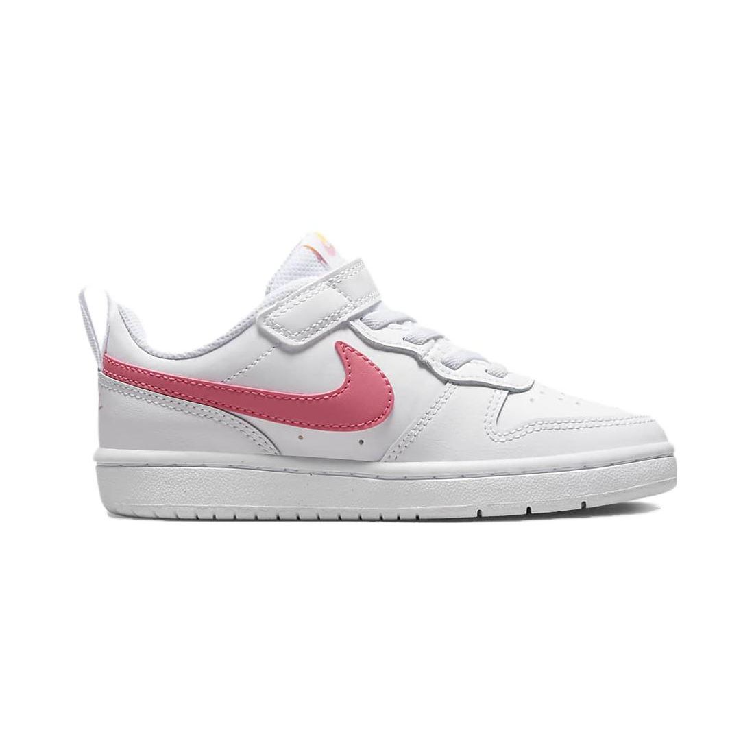 Детские кроссовки Nike Court Borough Low 2 PSV White Coral Chalk светло-оранжевые — фото 2