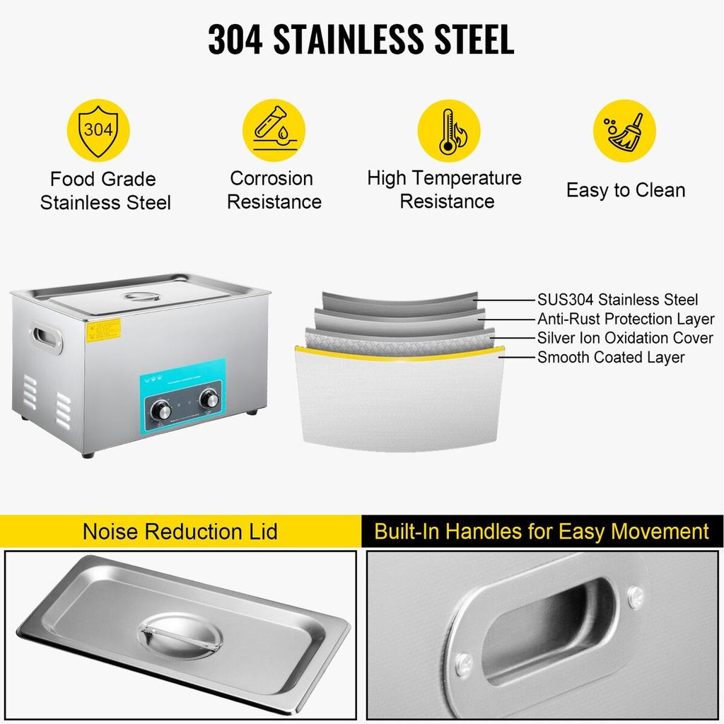 Ultrasonic Jewelry Cleaner with Heater Timer for Cleaning Eyeglass Rings