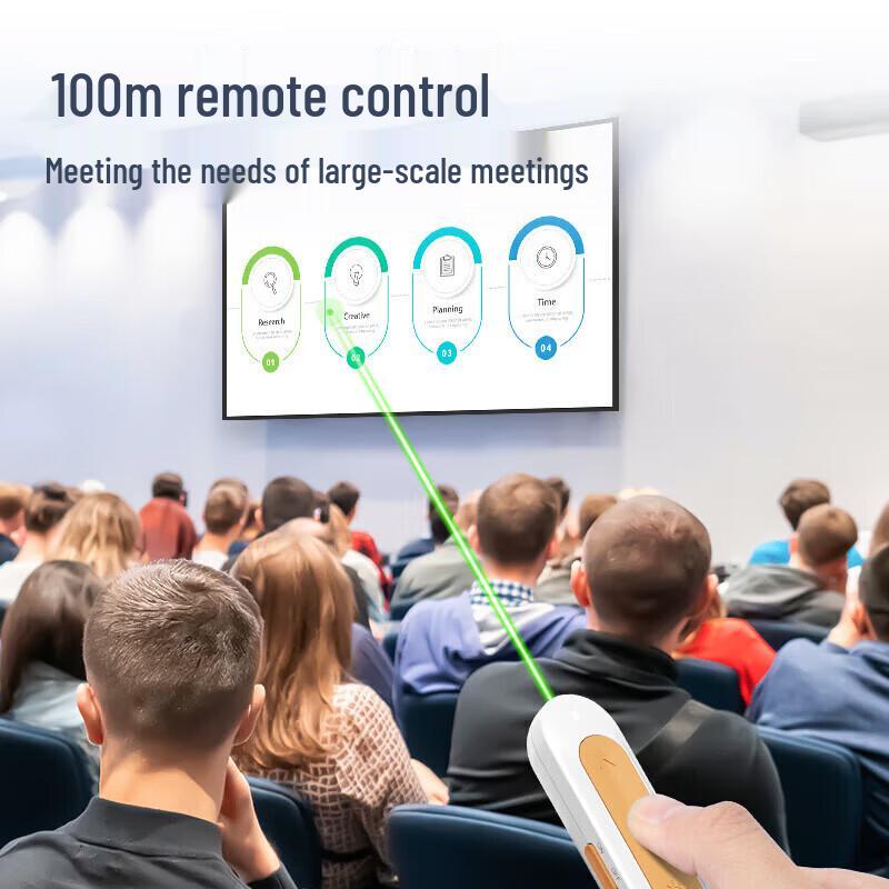 Deli Wireless Laser Presentation Remote with Voice Input