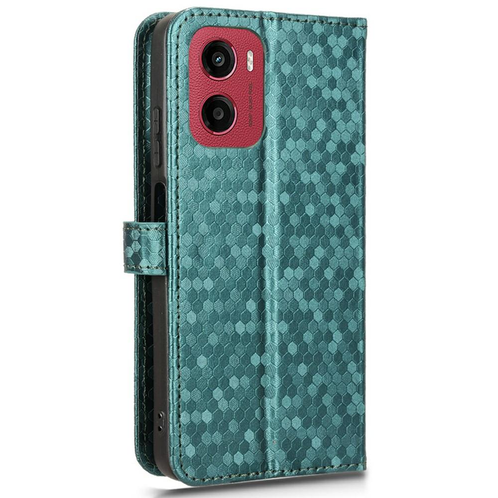 Pro Motorola Moto G05 4G/E15 4G Peněženkové pouzdro Vzor teček Otisk PU kůže Kryt na telefon