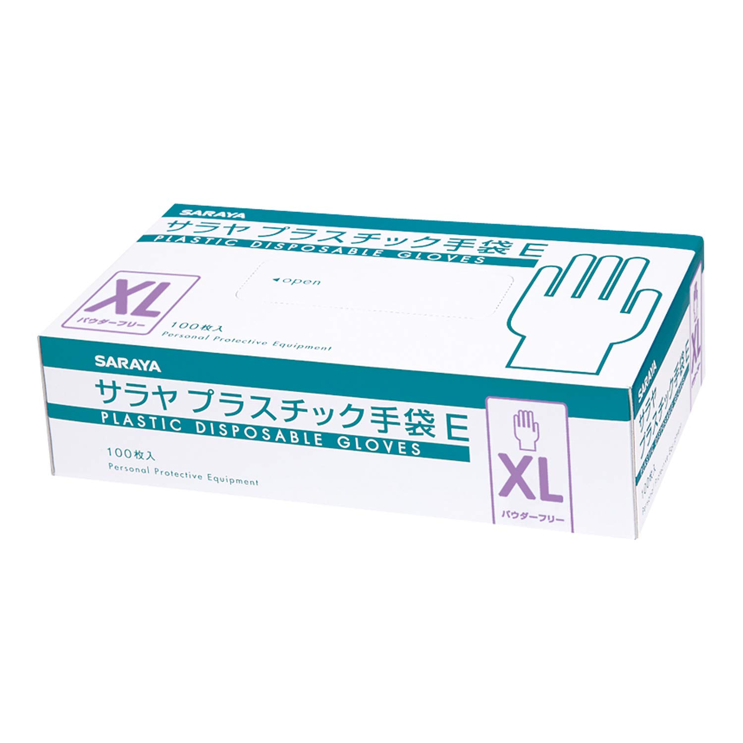 Пластиковые перчатки XL 100 53517 [Saraya] E, Без пудры, Размер, Перчатки, Без пудры, белый