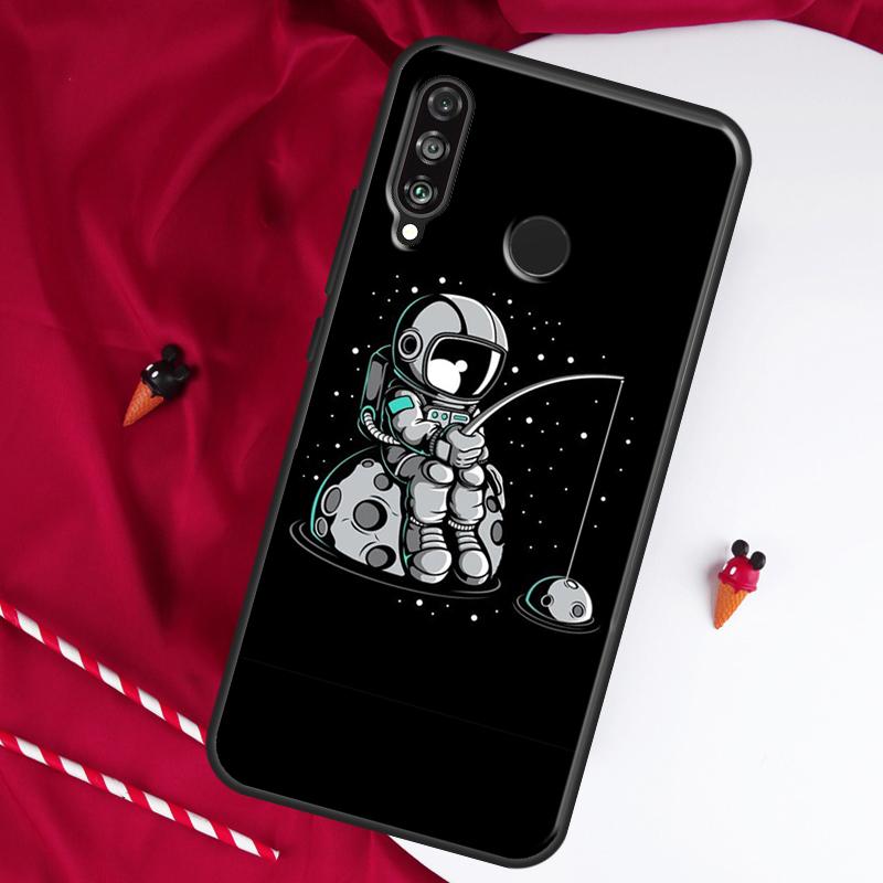 Aesthetic Space Moon Astronaut For Huawei Nova 9 SE 10 5T Y90 Y70 Y60 Y61 Y91 Y72 12i 12s 11i P60 Pro P20 P30 P40 Lite Case