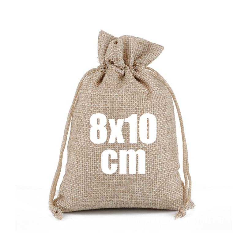 Christmas Burlap Storage Bag Present Candy Snack Gifts Packaging Pouches Linen Drawstring Bags Wedding Party Home Decoration
