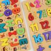 Number & Letter Recognition Puzzle Board for Toddlers - Wooden Educational Toy for Early Learning