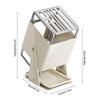 Kitchen Cutter Holder 9-Slot Storage Organizer With Drain Tray 30-Degree Rotating Cutter Organizer For Kitchen Counter