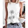 3D printed vest women's retro streetwear Y2k oversized vest off shoulder sleeveless new women's vest