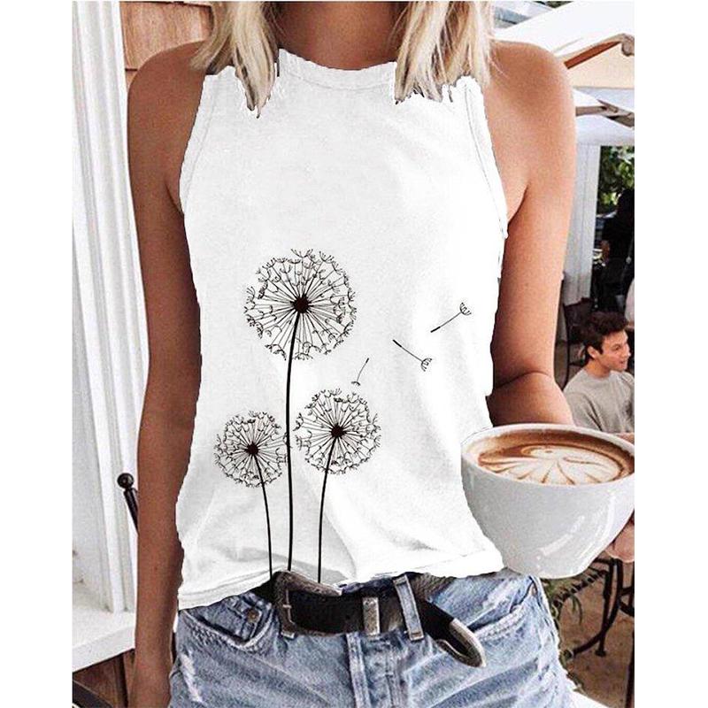 3D printed vest women's retro streetwear Y2k oversized vest off shoulder sleeveless new women's vest