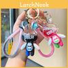 Adorable Acrylic Sand Flow Bunny Keychain Cute Couples Car Bag Key Accessory Gift