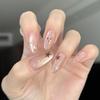 Gothic Red & Black Gradient Handmade Long False Nails