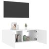 Vidaxl Ścienna Szafka Tv Z Led, Biała, 80X35X31 Cm