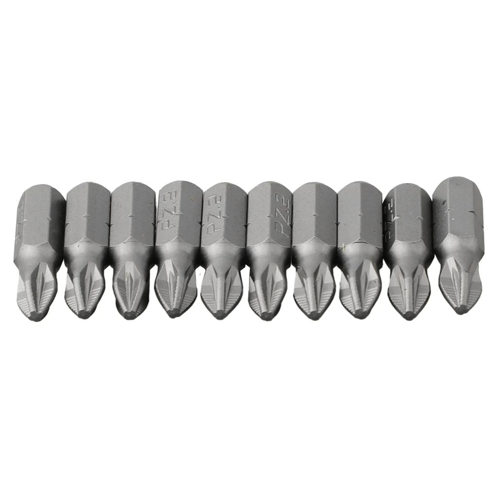 10 Stück 25mm Anti-Rutsch Elektrischer Sechskant-Schaft Magnetischer Schraubendreher Bohrer Bitsatz Sechskant-Schaft Schraubendreher Bit PH1 PH2 PH3 PZ1 PZ2 PZ3