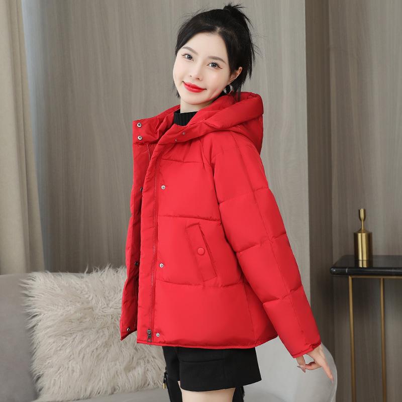 Winter Cotton-padded Clothes Women's Short Loose Bread Clothes Hooded Warm Winter Cotton-padded Clothes Women's Jackets Cotton-padded Jackets Tide