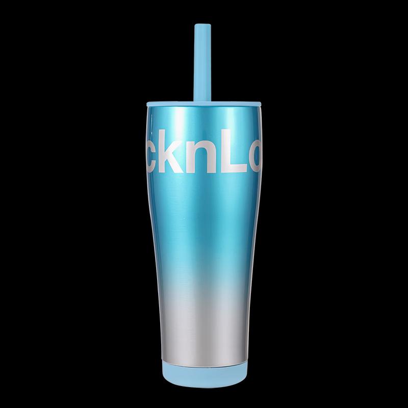 

LOCK&LOCK Mirror Blue Stainless Steel Straw Tumbler 550ml
