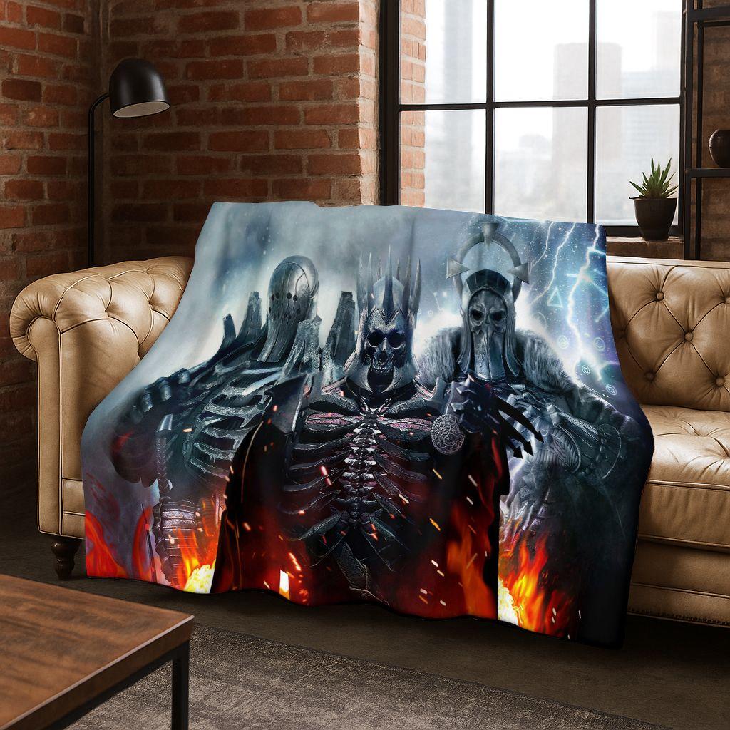 3D The W-Witcher Geralt Games Cartoon Flannel Blanket,Warm and Cozy Soft Throw Blanket for Home Bedroom Bed Sofa Cover Kid Gift