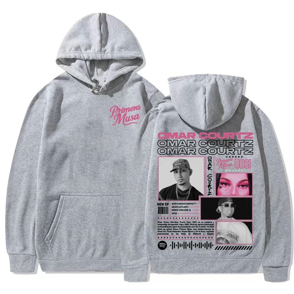 Omar Courtz Primera Musa Album Tour Merch Hoodie 2025 Fall/Winter Men's Women's Cotton Fashion Hip Hop Vintage Hoodie