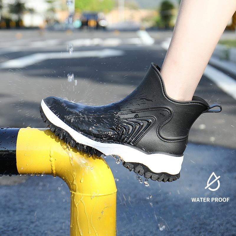 Модные водонепроницаемые короткие бархатные нескользящие сапоги для взрослых 41 — фото 3