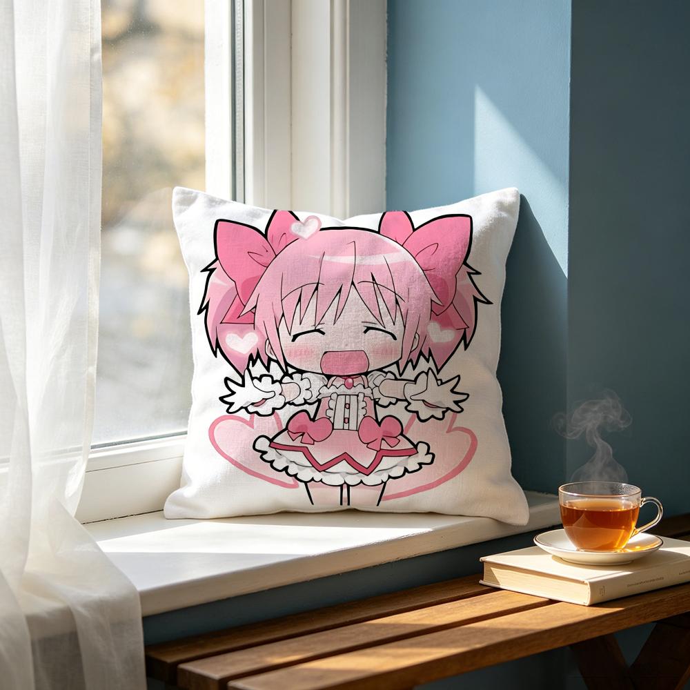 Anime KKaname Madokaed Cushion Cover Cushion Cover Set Pcs x x x Pillowcase Decorative Sofa Home Decor