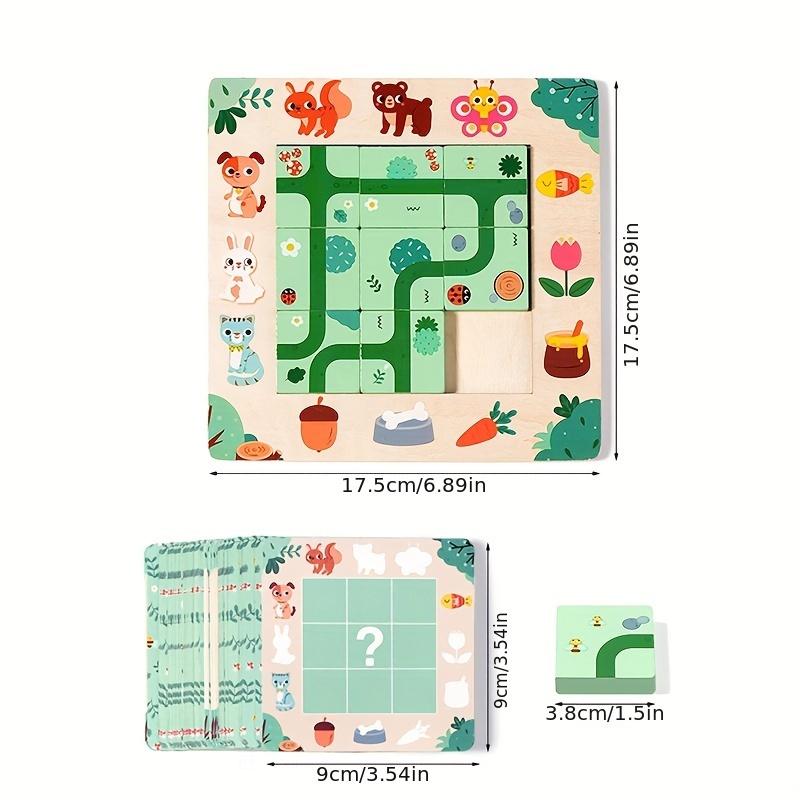 Wooden Finding Route Puzzle Logical Thinking Training Board Games Maze Puzzles Early Education Educational Toys for Children
