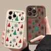 Merry Christmas Print Case For iPhone 17 Air 16 15 14 13 12 Pro Max 16 17 Pro 16e 11 Shockproof Solid Color Silicone Phone Cover Cases