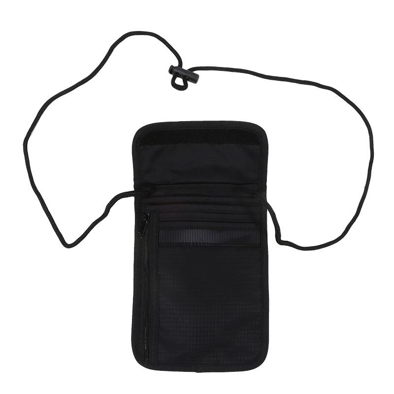 Waterproof RFID Nylon storage bag Travel document Card passport Bag Neck Wallet Money Document Card Passport Pouch