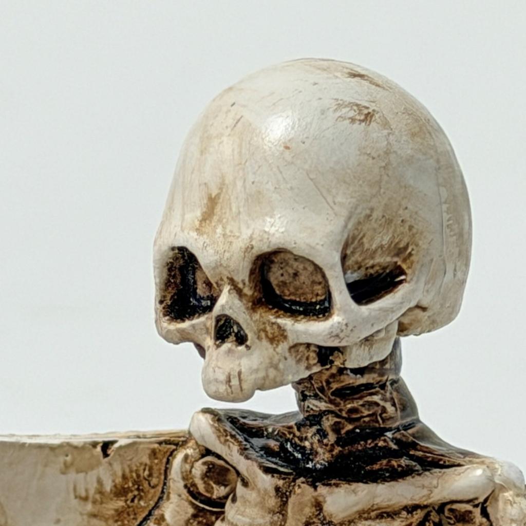 Portaincenso a Ciotola in Resina con Design di Scheletro che Fa il Bagno, Scultura Decorativa per l'Arredamento della Casa, Regalo per la Meditazione