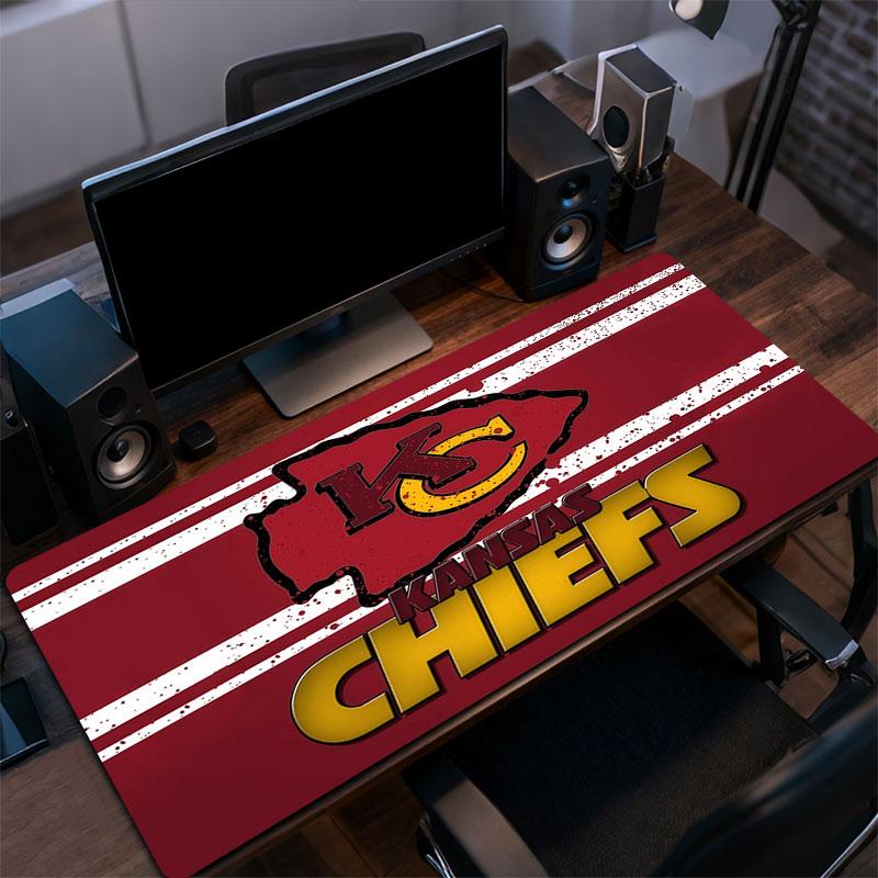 KC Chiefs logo Mouse Pad, Large Gaming Desk Mat, Non-slip XXL Mousepad for Laptop & Tablet, Mini PC Playmat with Stitched Edges