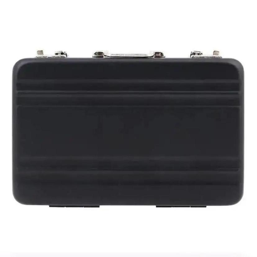 1 Pcs Mini Aluminum Password Box Appearance Business Card Suitcase Style Business Card Box Bank Card Business Card Storage