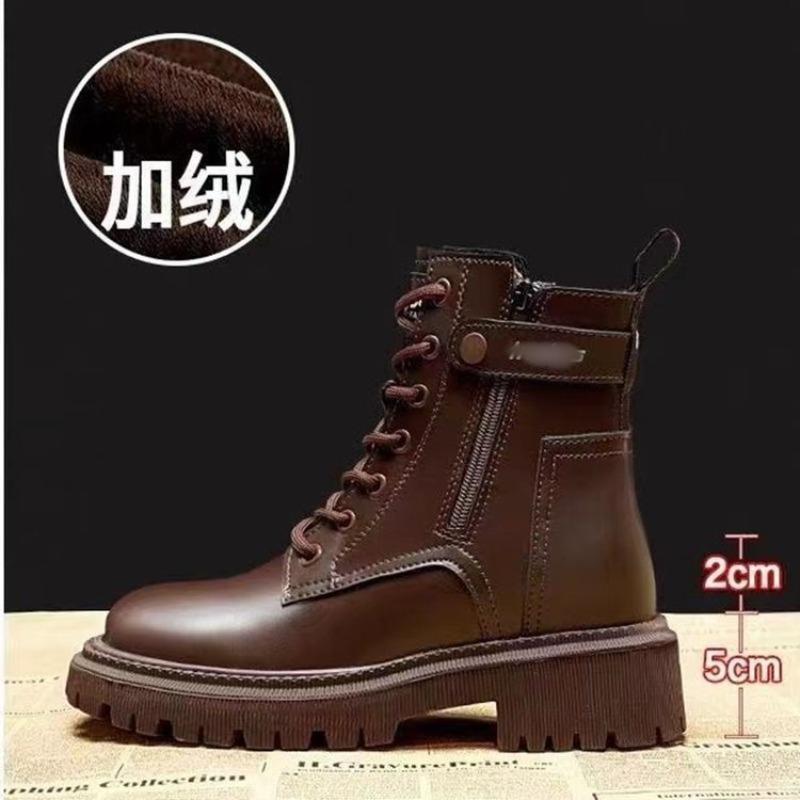 

Женские ботинки Мартина новые осенне-зимние бархатные с небольшой внутренней платформой на толстой подошве короткие ботинки в стиле ретро-локомотив 40