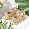 Summer Rubber Soft Anti-Slip Sandal Baby Boy Girl Shoes Bowknot Dress 0-18 Months PU Flats Beach Slipper First Walker Crib Shoes