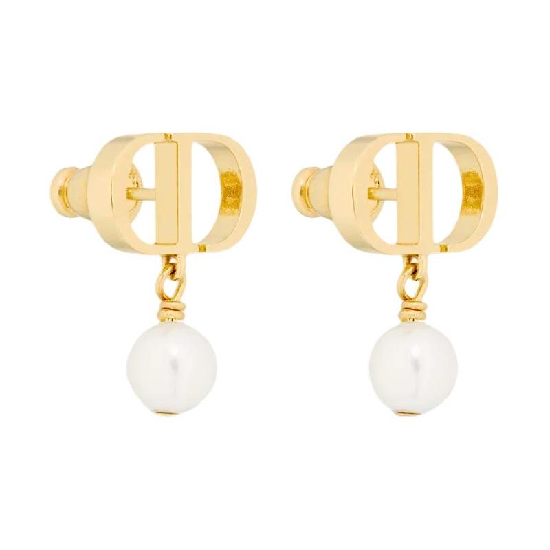 

DIOR 2022 PETIT CD metal earrings women s gold Gold basic packaging-dust bag+original box золотий