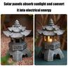 Solární Zenová pagoda lucerna čínská zahradní socha palácové nádvoří dekor eko pryskyřice solární lampa venkovní vnitřní ornament