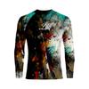 Mens Long Sleeve Hooded Rash Guard Surfing Diving Swimming UV Protection Quick Dry Sportswear