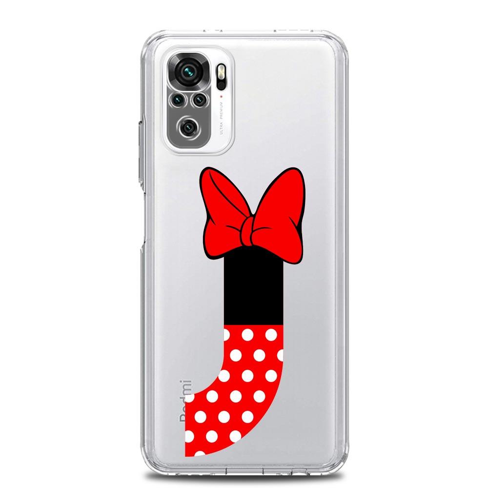 Pink Alphabet Letter Cute New Square Clear Phone Case For Xiaomi Redmi Note 12 11 9S 9 8 10 Pro+ 7 8T 9C 9A 8A K40 Gaming Cover