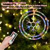 Christmas Window Lights USB Powered LED Curtain Fairy String Light Remote Control LED Hanging Ring Lights Home Garden Decoration