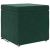 Stool Dark Green 41 X 41 X 40 Cm Velvet and Engineered Wood